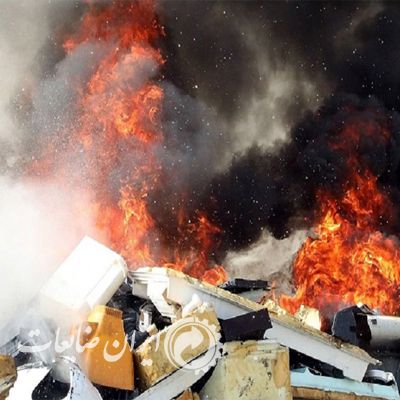 کارگاه بازیافت در مشهد، دچار حریق شد